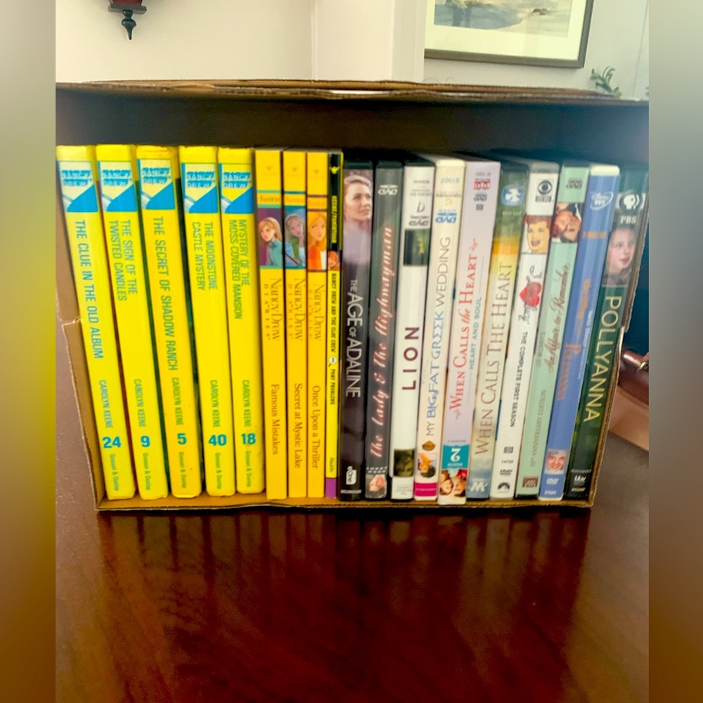 Lot of Nancy Drew Books & Various DVD’s